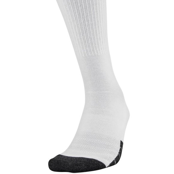 Under Armour Performance Crew Socks 6 Pack White Women's 1348013 100 - Picture 2 of 5